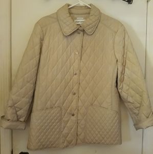 Hilary Radley Beige Quilted Jacket XL